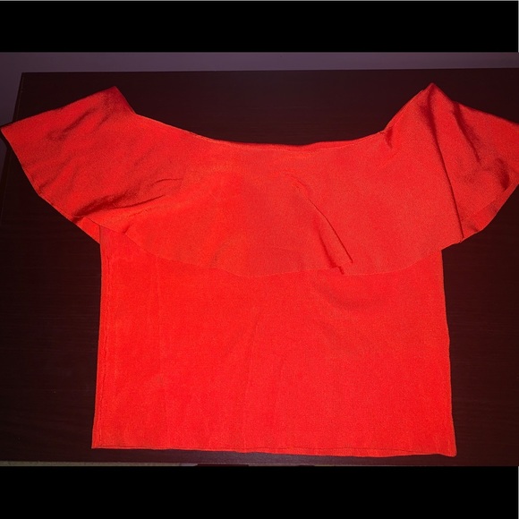 Orange Ruffle Crop - Picture 4 of 5